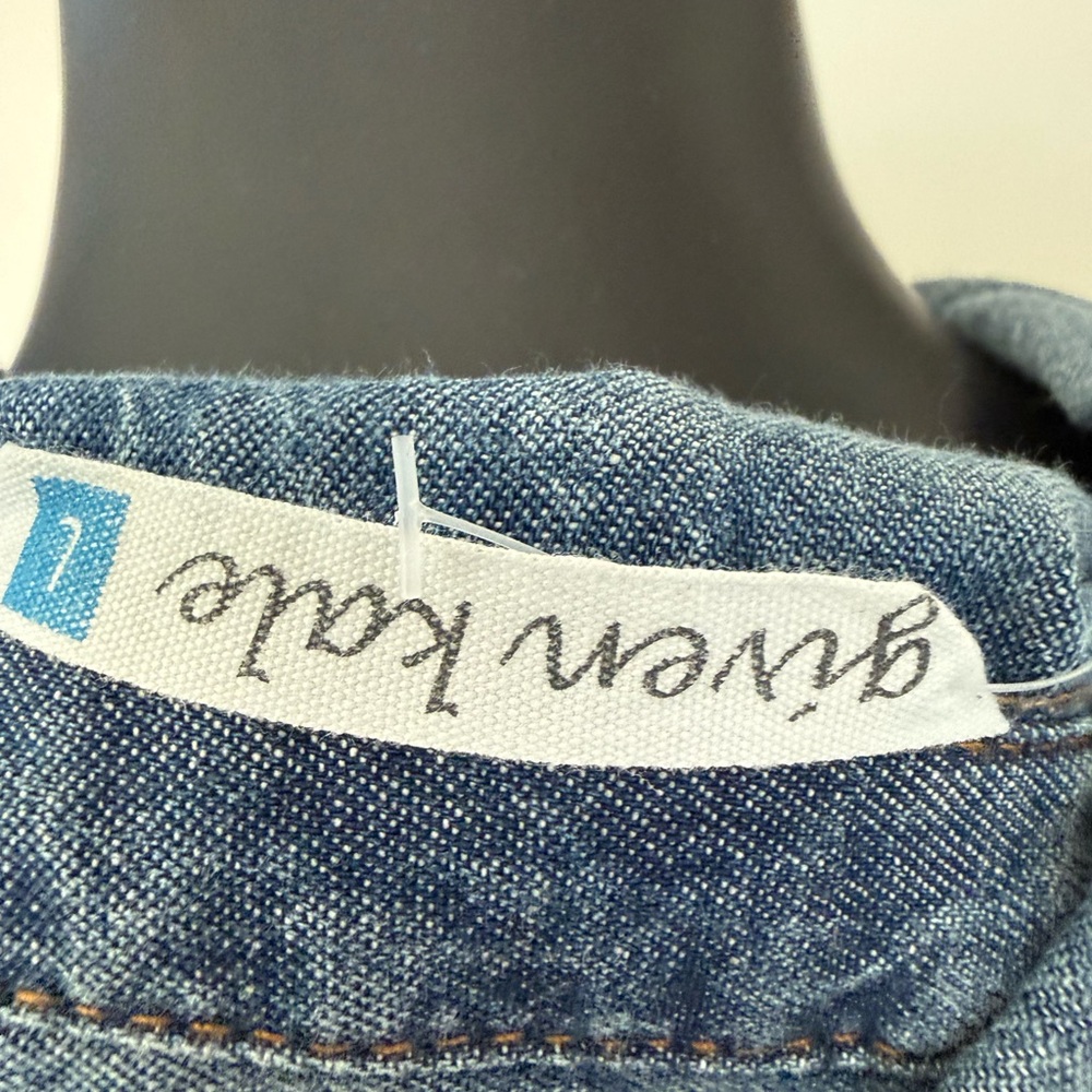 Stylish Blue Women's Jean Overalls - Picture 12 of 14